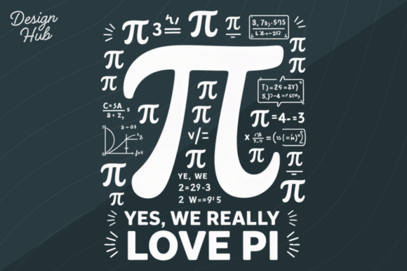 Celebrate Your Passion for Math with the Yes We Really Love Pi PNG Illustration