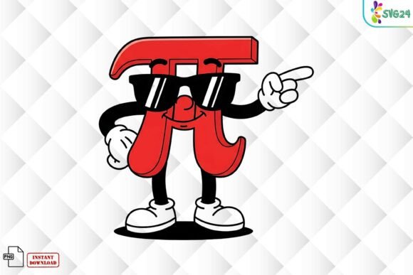 Cool Pi Math Character Cartoon PNG: A Playful Addition to Your Designs