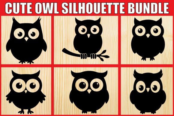Cute Owl Silhouette SVG Bundle
