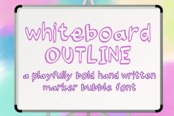 Whiteboard Outline: A Handwritten Font for Structured Creativity